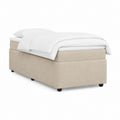 Sommier tapissier 1 place beige en polyester 90 x 190 cm